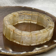 Natural Golden Rutilated Quartz Bracelet 手牌 - 72.23g 18.5 by 7.6mm/piece 17 pieces - Huangs Jadeite and Jewelry Pte Ltd