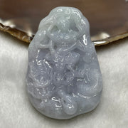 Type A Faint Green & Lavender Jade Jadeite Thousand Hand Guan Yin & Dragon Pendant - 84.6g 66.2 by 44.7 by 14.0mm - Huangs Jadeite and Jewelry Pte Ltd