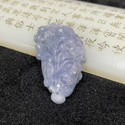 Type A Lavender Jade Jadeite Cabbage Pendant 25.6g 48.5 by 26.8 by 12.6mm - Huangs Jadeite and Jewelry Pte Ltd