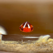 Natural Orange Red Garnet Crystal Stone for Setting - 1.00ct 5.6 by 5.6 by 3.8mm - Huangs Jadeite and Jewelry Pte Ltd