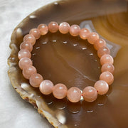 Natural Sunstone Crystal Bracelet 太阳石 17.04g 8.4mm/bead 23 beads - Huangs Jadeite and Jewelry Pte Ltd