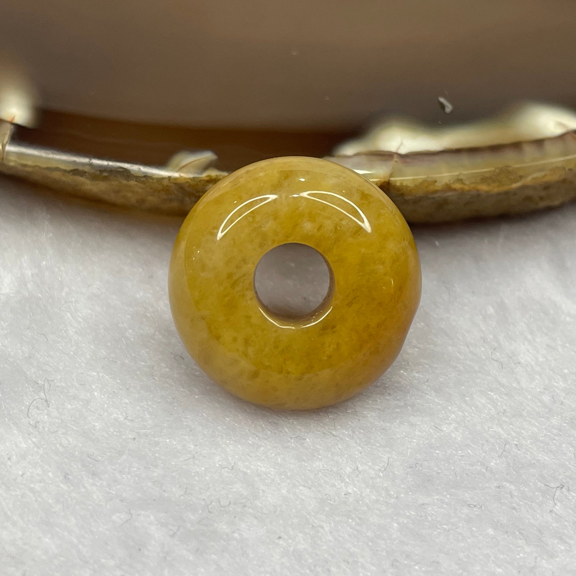 Natural Yellow Agate Ping An Kou Charm each about 5.75 g 19.8 mm 19.8 mm 9.8 mm - Huangs Jadeite and Jewelry Pte Ltd