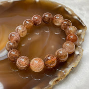 Natural Copper Rutilated Quartz 銅髮晶 41.12g 12.3mm/bead 16 beads - Huangs Jadeite and Jewelry Pte Ltd