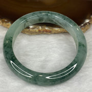 Rare High End ICY Type A Piao Hua Jadeite Bangle 60.19g 56.5mm 12.4 by 8.7mm - Huangs Jadeite and Jewelry Pte Ltd