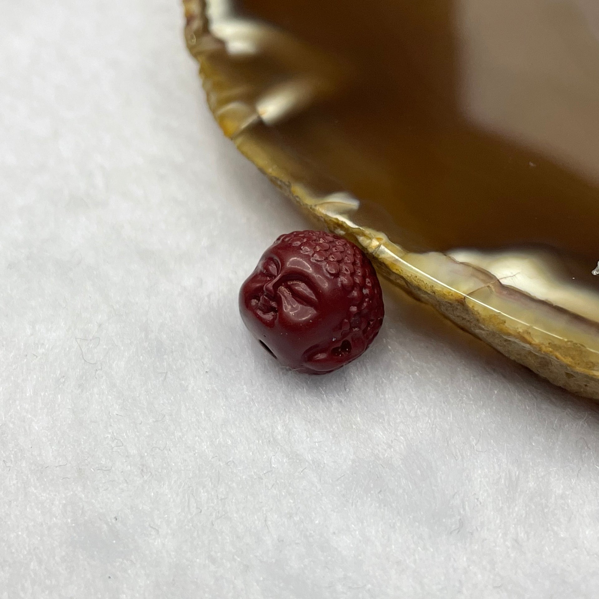 Natural Wood Buddha Head Charm - Huangs Jadeite and Jewelry Pte Ltd