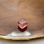 Natural Strawberry Quartz Cube Charm - 0.9g 7.2 by 7.2 by 7.2mm - Huangs Jadeite and Jewelry Pte Ltd