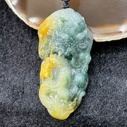 Type A Burmese Jade Jadeite Dragon Pendant - 49.86g 65.5 by 36.0 by 16.3mm - Huangs Jadeite and Jewelry Pte Ltd