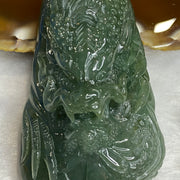 Type A Old Mine Burmese Blueish Green Jadeite Dragon Ruyi 71.76g 70.8 by 21.0 by 39.4mm - Huangs Jadeite and Jewelry Pte Ltd