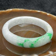 Type A Burmese Spicy Green Jade Jadeite Bangle - 56.8g 57.4mm inner diameter 12.7mm thickness - Huangs Jadeite and Jewelry Pte Ltd