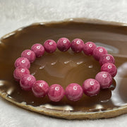 Natural Rhodonite Crystal Bracelet 58.22g 12.4mm/bead 17 beads - Huangs Jadeite and Jewelry Pte Ltd