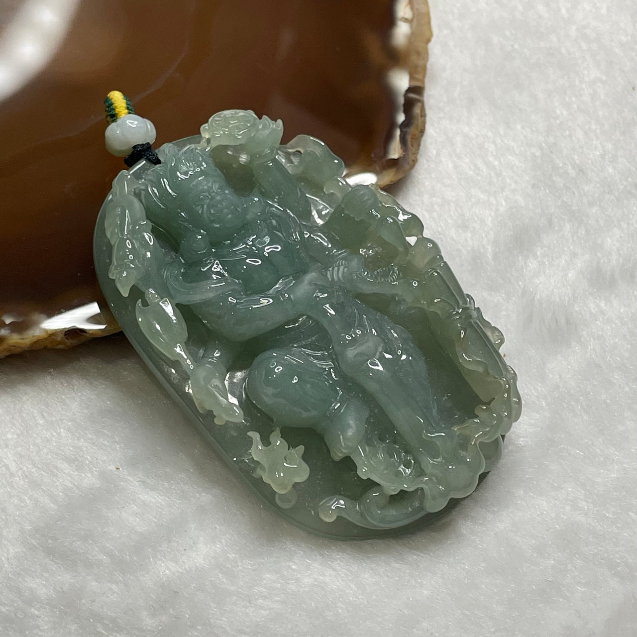 High Quality Type A Semi Icy Jade Jadeite Acala with NGI Cert 77.61g 71.9 by 46.2 by 14.3mm - Huangs Jadeite and Jewelry Pte Ltd