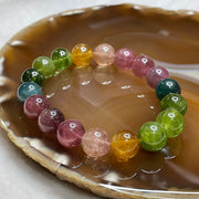 Natural Tourmaline Crystal Bracelet 电气石 34.21g 10.5mm/bead 18 beads - Huangs Jadeite and Jewelry Pte Ltd