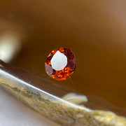 Natural Orange Red Garnet Crystal Stone for Setting - 0.80ct 5.4 by 5.4 by 3.2mm - Huangs Jadeite and Jewelry Pte Ltd