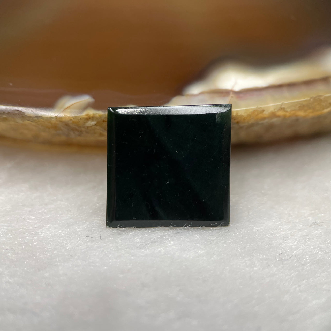 Type A Black Jade Jadeite for Pendant Setting - 3.0ct 1.34 by 1.32 by 1.6mm - Huangs Jadeite and Jewelry Pte Ltd