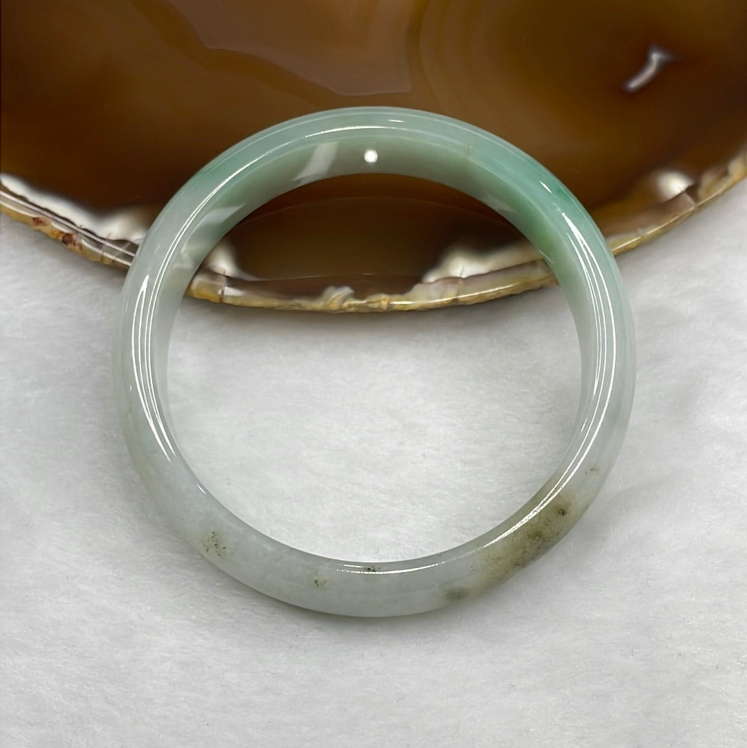 Type A Green Jadeite Bangle 68.02g inner diameter 56.4mm 13.3 by 6.4mm - Huangs Jadeite and Jewelry Pte Ltd