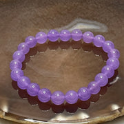 Natural Purple Crystal Beads Bracelet - 17.7g 8.3mm/bead 23 beads - Huangs Jadeite and Jewelry Pte Ltd