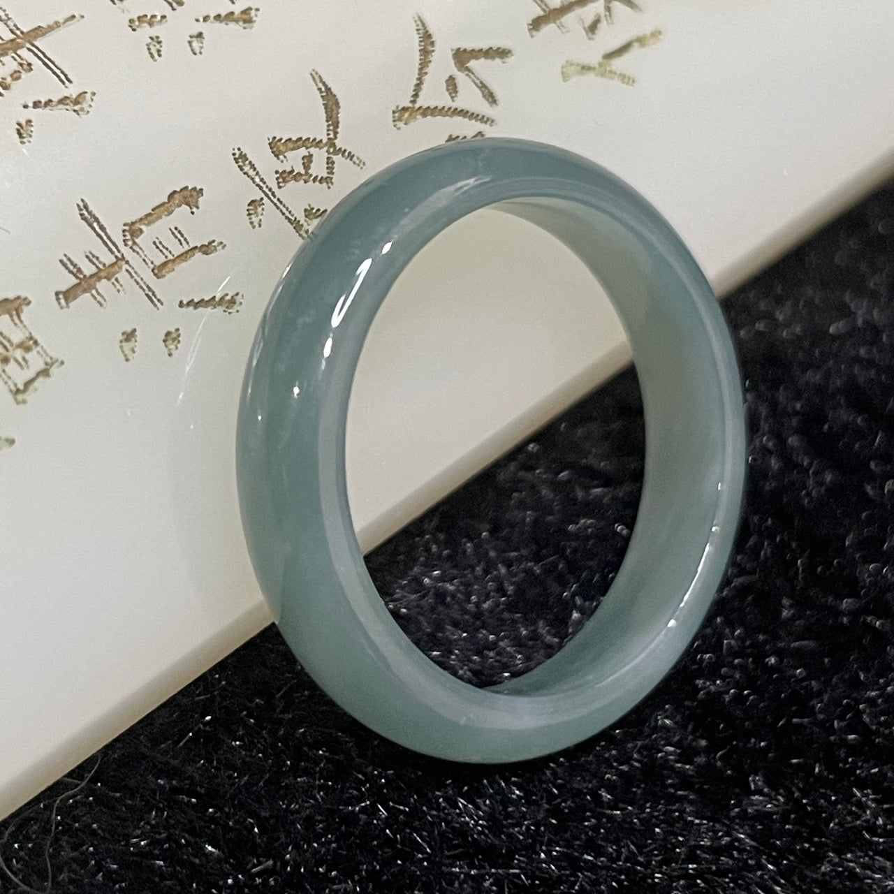 Type A Blueish Green Jade Jadeite - 2.32g US 9 HK 20 Inner Diameter 19.5mm - Huangs Jadeite and Jewelry Pte Ltd