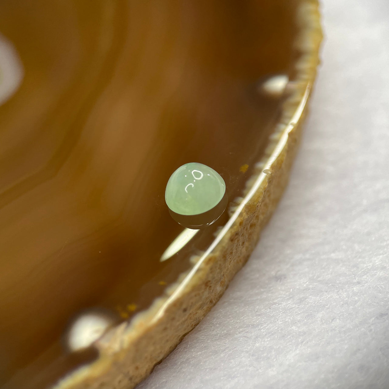 Type A Semi Icy Green Jade Jadeite for setting 1.70ct 7.1 by 6.9 by 4.1mm - Huangs Jadeite and Jewelry Pte Ltd