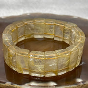 Natural Golden Rutilated Quartz Bracelet 手牌 - 66.18g 18.4 by 7.6mm/piece 20 pieces - Huangs Jadeite and Jewelry Pte Ltd