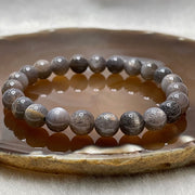 Natural Grey Sunstone Crystal Bracelet - 19.81g 8.8mm/bead 23 beads - Huangs Jadeite and Jewelry Pte Ltd