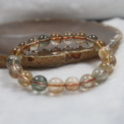 Natural Mixed Rutilated Quartz 彩发晶 Beads Bracelet - 28.46g 10.1mm/bead 20 beads - Huangs Jadeite and Jewelry Pte Ltd