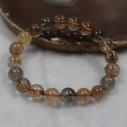 Natural Mixed Rutilated Quartz 彩发晶 Beads Bracelet - 28.46g 10.1mm/bead 20 beads - Huangs Jadeite and Jewelry Pte Ltd